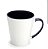 CANECA BRANCA TULIPA CONICA INTERIOR E ALCA AZUL ESCURO C/ CAIXINHA AAA - Imagem 1