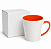 CANECA BRANCA TULIPA CONICA INTERIOR E ALCA LARANJA C/ CAIXINHA AAA - Imagem 1