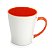 CANECA BRANCA TULIPA CONICA INTERIOR E ALCA LARANJA C/ CAIXINHA AAA - Imagem 2