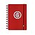 Caderno Inteligente Grande 80 Folhas Internacional Vermelho - Imagem 1