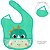 Kit Refeição Zoo Dino Completo Com Babador e Kit Talher Buba - Imagem 8