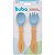 Kit Talheres Em Silicone e Bambu Colher E Garfo Buba - Imagem 2