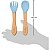 Kit Talheres Em Silicone e Bambu Colher E Garfo Buba - Imagem 3