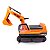 Mini Veículo Escavadeira Giant Escavator - Roma Cor Laranja - Imagem 3