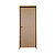 Kit Porta Completa Lisa Angelim 82cm + Fechadura Interna Modena + Batente Ecológico Tingido Imbuia - Imagem 1