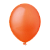 Balão Liso Laranja 9'' - Imagem 1