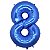 Balão GNR 16" Número 8 Azul - Imagem 1