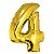 Balão Metalizado 16" Número 4 Dourado - Imagem 1
