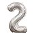 Balão Metalizado Número "2" Nacarado 16 pol - Imagem 1