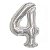 Balão Metalizado Número "4"  Nacarado 16 pol - Imagem 1