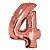 Balão Metalizado Número "4" Rose Gold 16 pol - Imagem 1