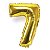 Balão Metalizado Número "7" Dourado 16 pol - Imagem 1