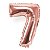 Balão Metalizado Número "7" Rose Gold 16 pol - Imagem 1