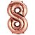 Balão Metalizado Número "8" Rose Gold 16 pol - Imagem 1