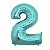 Balão PONTOF 16" Número 2 Azul - Imagem 1