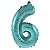 Balão PONTOF 16" Número 6 Azul - Imagem 1