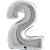 Balão GRABO 40" Número 2 Silver (Prata) - Imagem 1