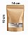 Saco Stand Up Pouch Kraft com Visor Transparente 14x19 - Imagem 1