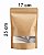 Saco Stand Up Pouch Kraft com Visor Transparente 17x25 - Imagem 1