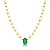Colar Liso Cristal Esmeralda - Imagem 1