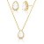 Conjunto Colar e Brinco com Cristal Gota - Imagem 1