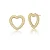 Brinco Coração Cravejado Zircônias - Imagem 1