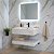 Kit Gabinete de Banheiro em Porcelanato Polido com Espelho LED 6050-A - Imagem 1