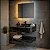 Kit Gabinete de Banheiro em Porcelanato Polido com Espelho LED 6050-D - Imagem 1