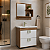 Armário Kit Lírio 59cm Amendoa/Branco com Espelheira MGM - Imagem 1