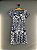 Vestido Curto Estampa Azul e Branco - Imagem 1