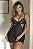 CAMISOLA DE RENDA E CETIM COM CALCINHA SENSUAL 2142 - Imagem 8