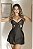 CAMISOLA DE RENDA E CETIM COM CALCINHA SENSUAL 2142 - Imagem 10