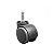 Kit 5 Rodizios PU Preto Anti-risco - Imagem 2