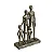 Escultura Decorativa Família em Poliresina Dourado - Imagem 1
