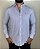 Camisa Social R.L Algodão Custom Fit Listra Azul - Imagem 1