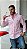 Camisa Social R.L Algodão Custom Fit Micro Xadrez Rosa Claro - Imagem 2