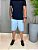 Bermuda Sarja RL Azul Claro Small Poney Preto - Imagem 1