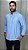 Camisa Social R.L Linho Custom Fit Azul - Imagem 2