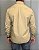 Camisa Social R.L Sarja Tinturada Custom Fit Caqui - Imagem 4