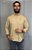 Camisa Social R.L Sarja Tinturada Custom Fit Caqui - Imagem 6