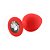 Plug Anal Silicone Vermelho M - Imagem 4