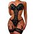 Conjuntos Lingerie Sexy-Bordados floral - Imagem 2