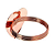 CJ 4 ANEIS GUARDANAPO HEART COBRE 7630 LYOR - Imagem 2
