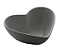 CORACAO DECORATIVO CERAMICA HEART CINZA 8692 LYOR - Imagem 1