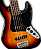 Baixo Fender 5c Squier Affinity Jazz Bass Sunburst 3TS Sunburst - Imagem 4