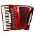 CADENZA ACORDEON CD120/41 RD VERMELHO - Imagem 1