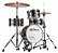 ODERY BATERIA CAFE-KIT-BLA BLACK ASH - Imagem 1