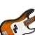 FENDER BASS SQ PRECISION DEBUT SERIES SUNBURST - Imagem 3