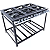 Fogão Industrial 6 Bocas Queimadores 3 Duplos 3 Simples Grelhas 40x40cm - Imagem 1
