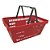 CESTINHA DE COMPRAS AMAPA PLASTICA VERMELHA - Imagem 1